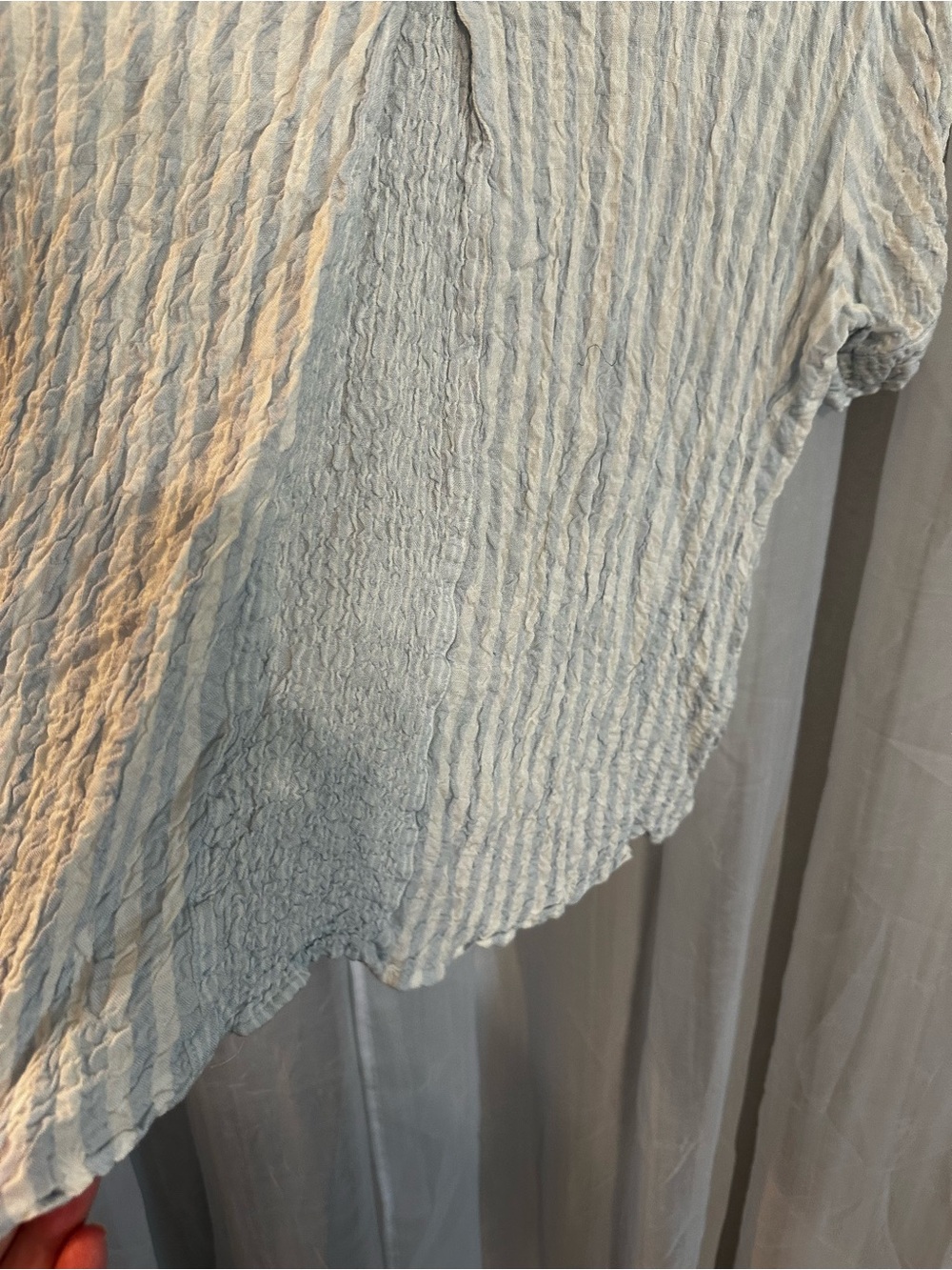 Jane & Delancey Light Blue Linen Top - Picture 6 of 10